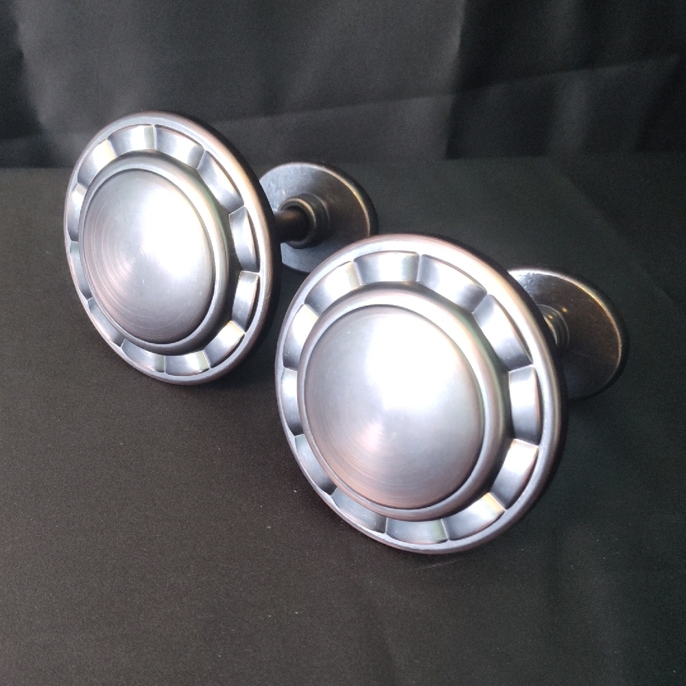 Decorative Silver Curtain Holdbacks - Pair